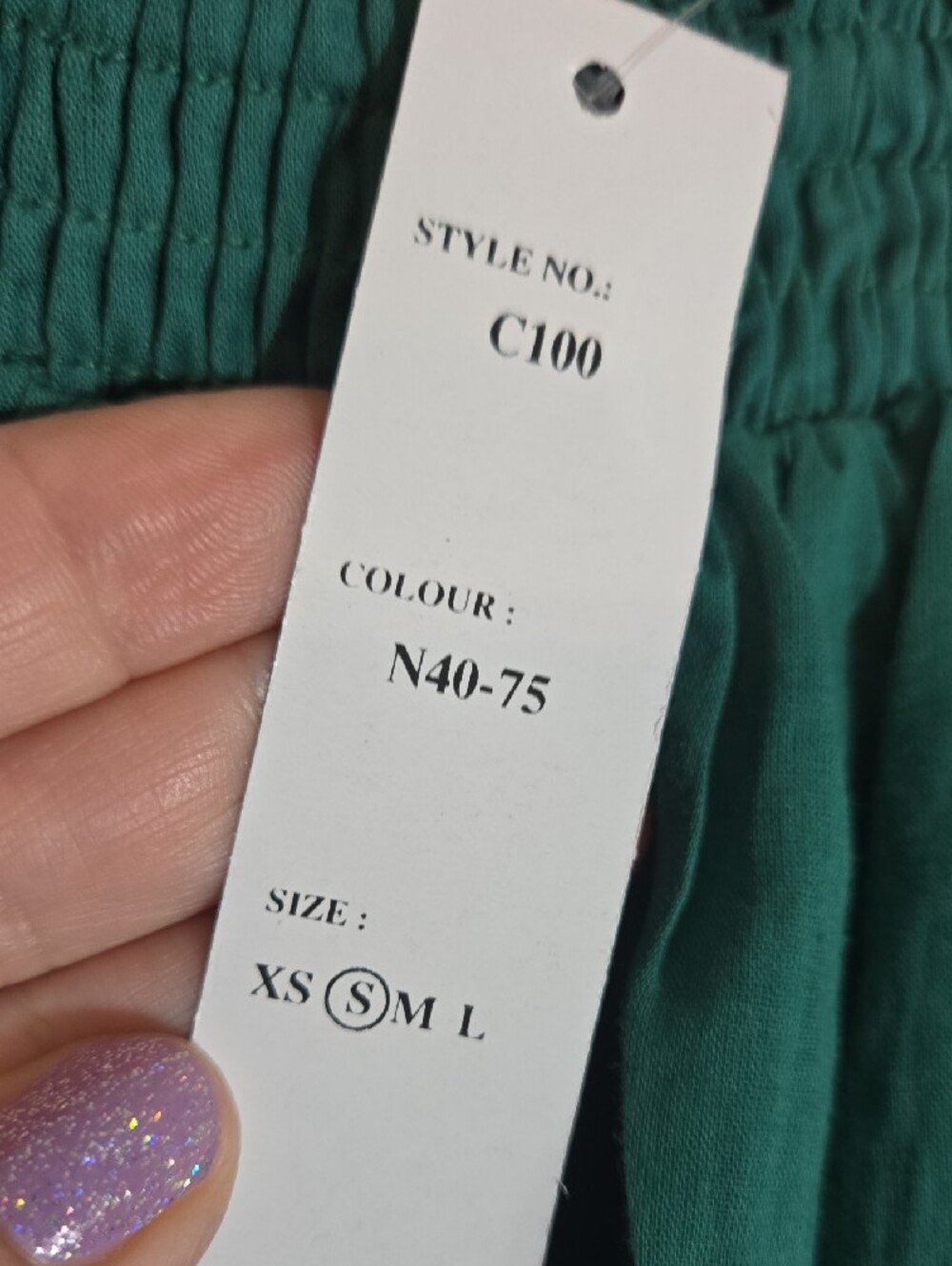 Chaudry KC emerald Green Cotton Gathered Midi Skirt Size Small - Picture 3 of 8